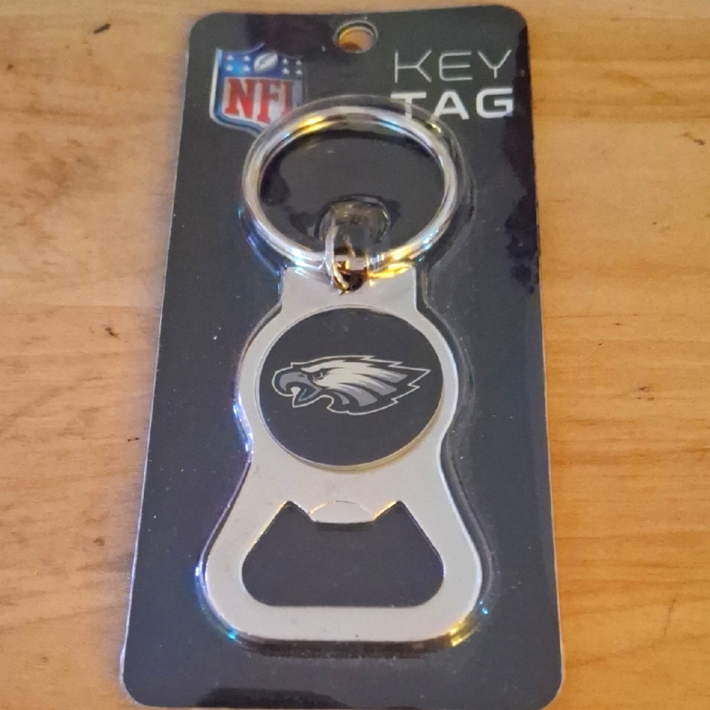 NWT NFL Key Tag Bottle Opener - Silver